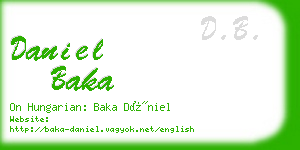 daniel baka business card